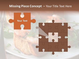 Seafood King Prawns Ready To Eat PowerPoint Template