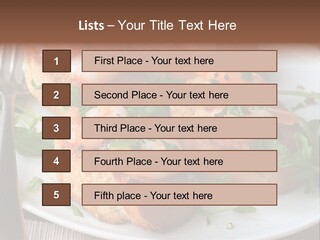 Seafood King Prawns Ready To Eat PowerPoint Template