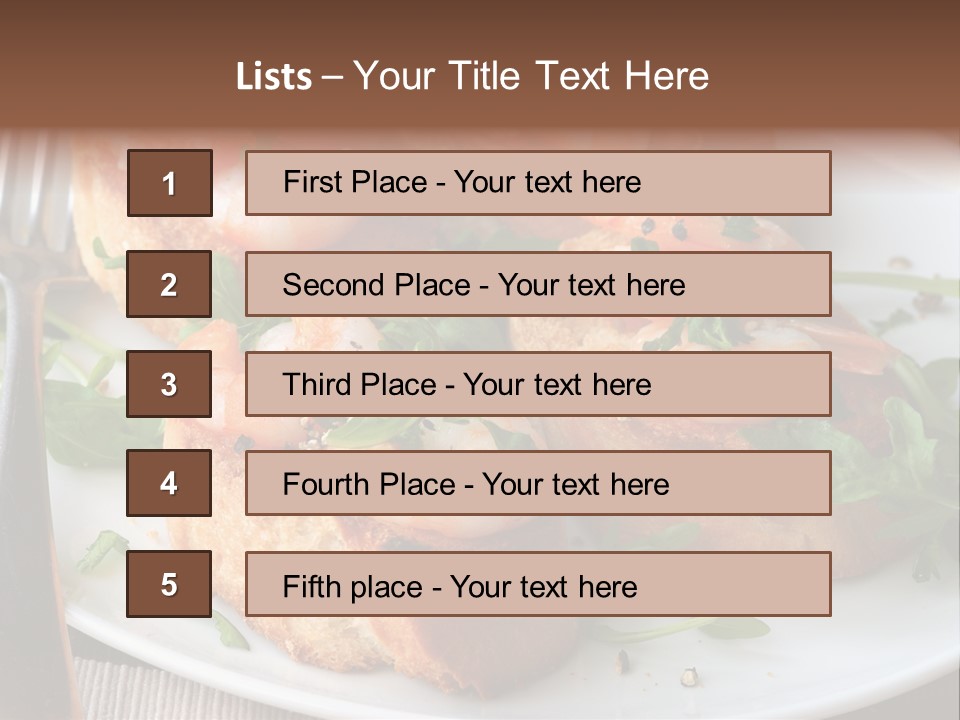 Seafood King Prawns Ready To Eat PowerPoint Template