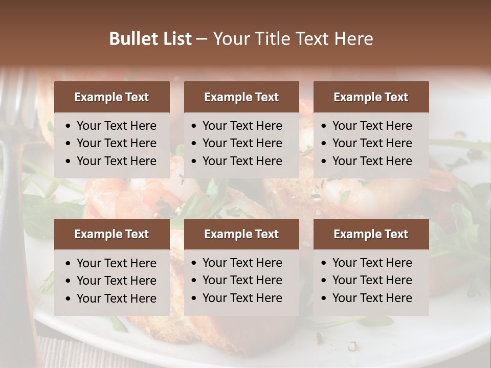 Seafood King Prawns Ready To Eat PowerPoint Template