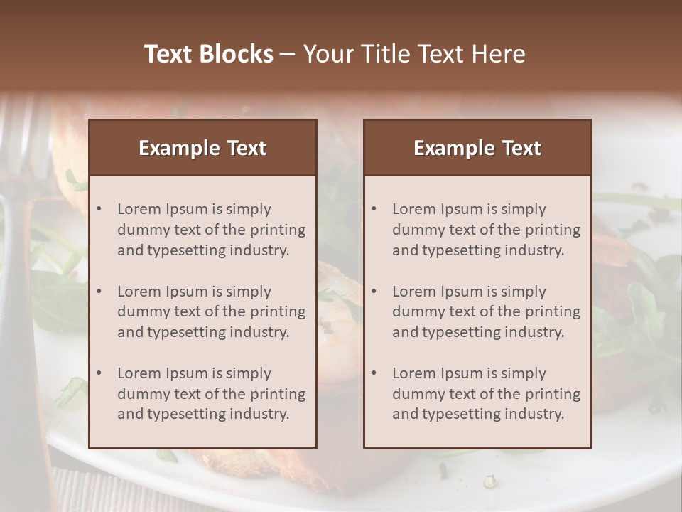 Seafood King Prawns Ready To Eat PowerPoint Template