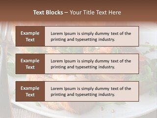 Seafood King Prawns Ready To Eat PowerPoint Template