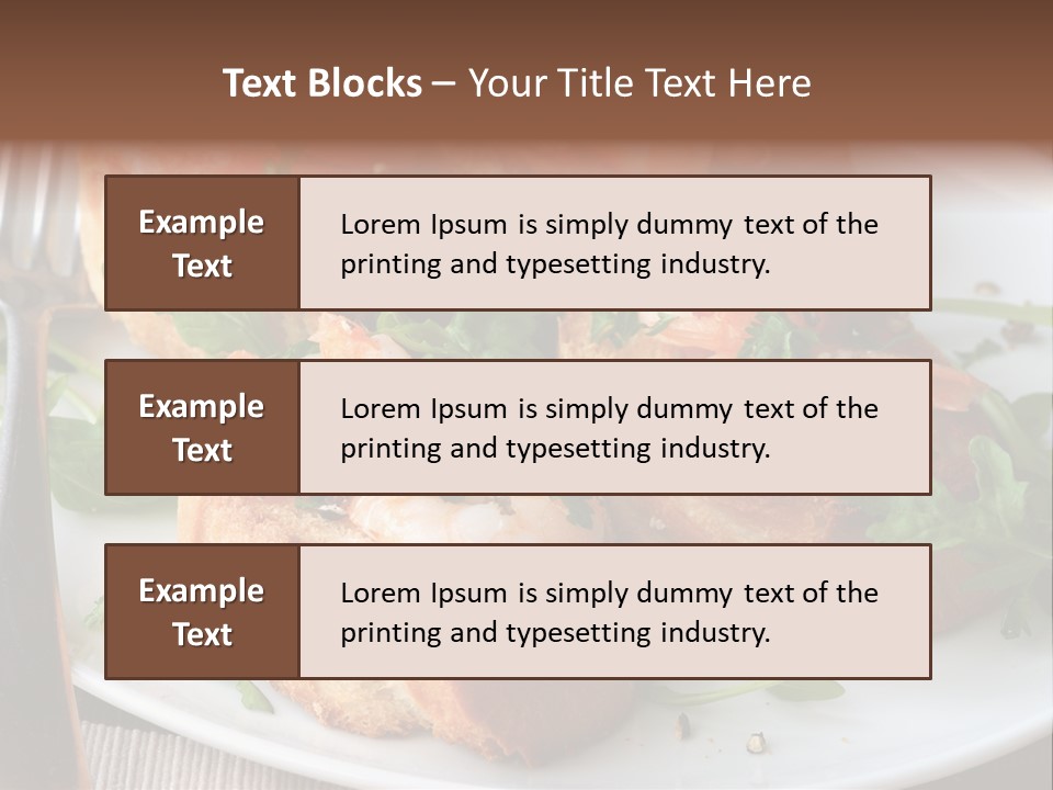 Seafood King Prawns Ready To Eat PowerPoint Template