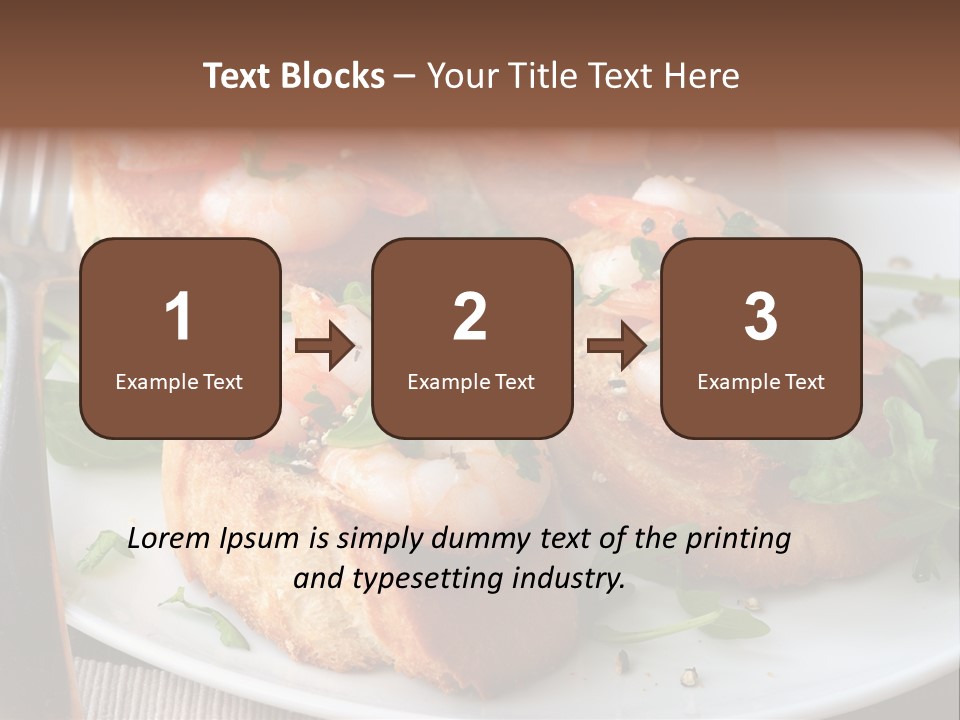 Seafood King Prawns Ready To Eat PowerPoint Template