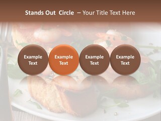 Seafood King Prawns Ready To Eat PowerPoint Template