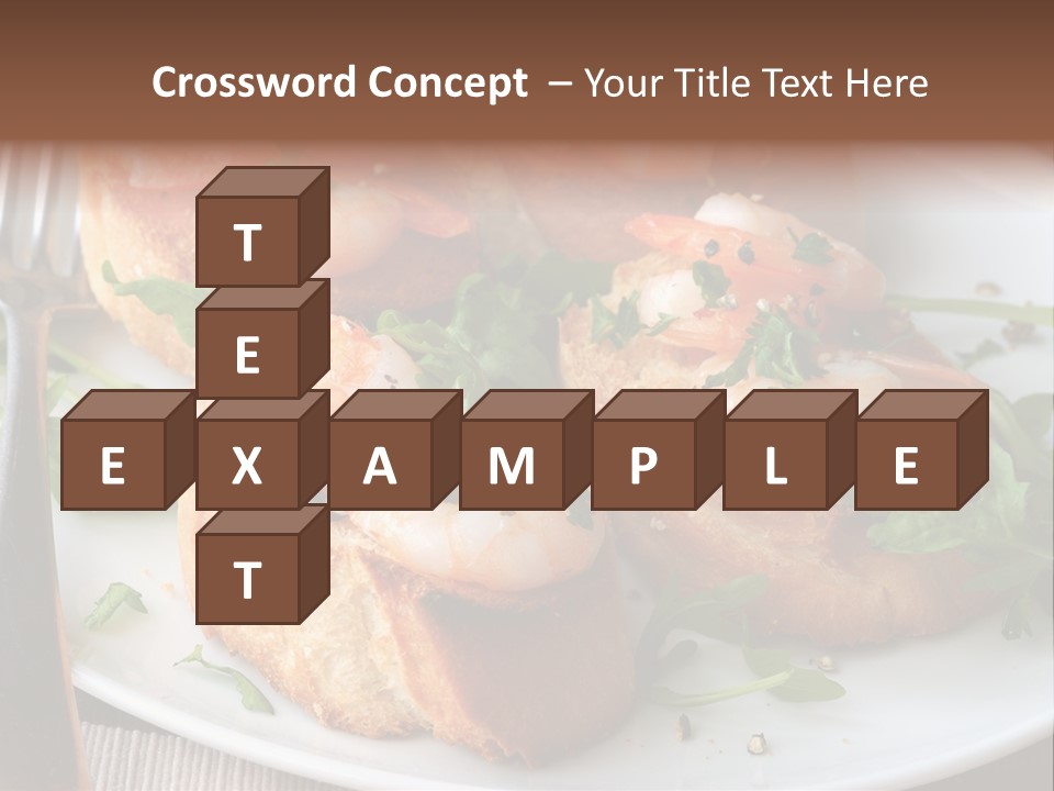 Seafood King Prawns Ready To Eat PowerPoint Template