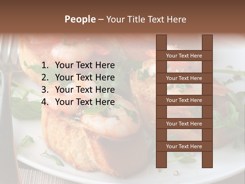 Seafood King Prawns Ready To Eat PowerPoint Template