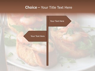 Seafood King Prawns Ready To Eat PowerPoint Template