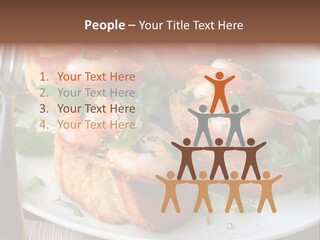 Seafood King Prawns Ready To Eat PowerPoint Template