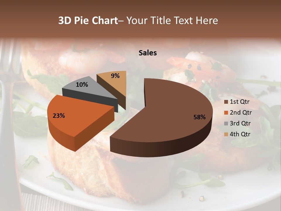 Seafood King Prawns Ready To Eat PowerPoint Template