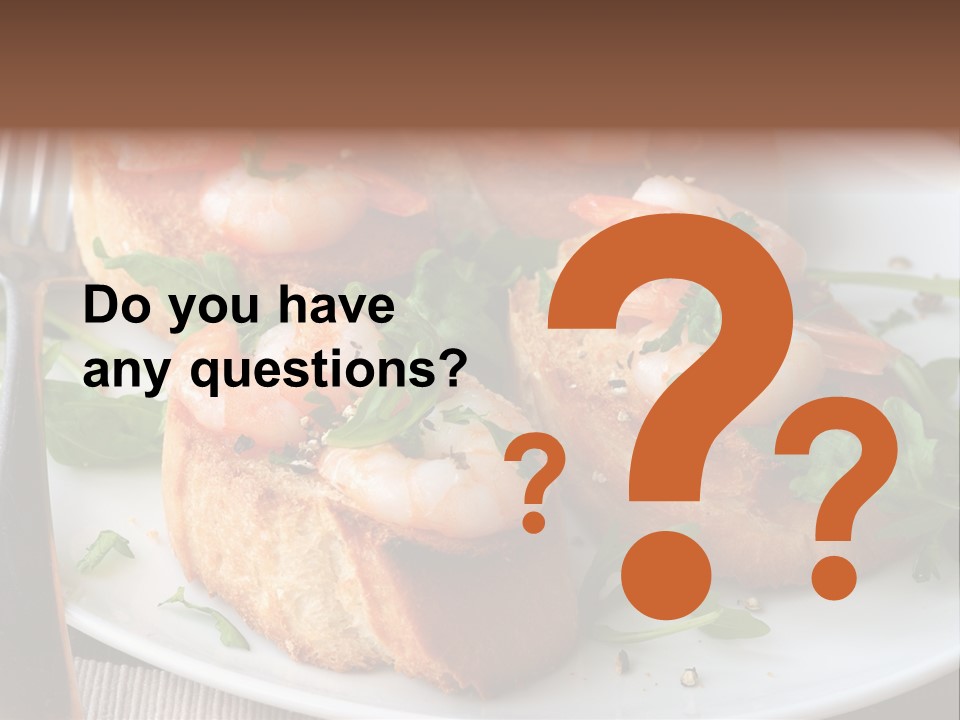 Seafood King Prawns Ready To Eat PowerPoint Template