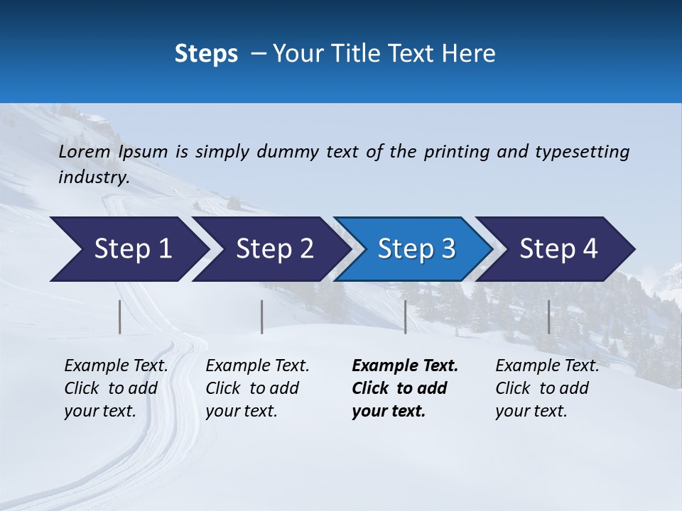 Buried Snowy Air PowerPoint Template