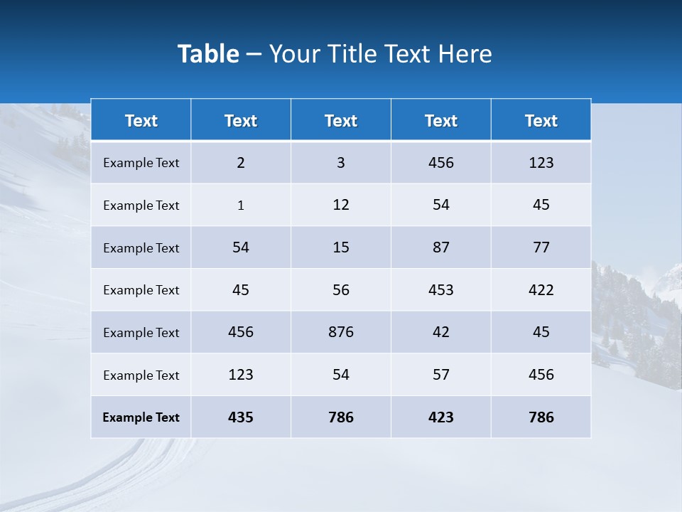Buried Snowy Air PowerPoint Template