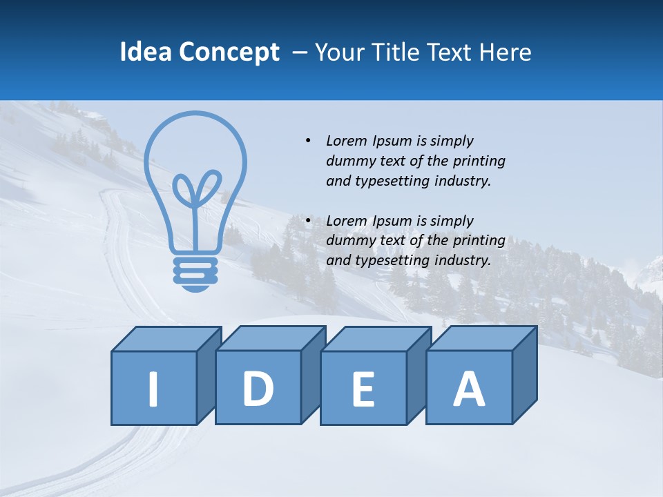 Buried Snowy Air PowerPoint Template