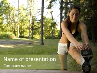 Practice Marathon Female PowerPoint Template