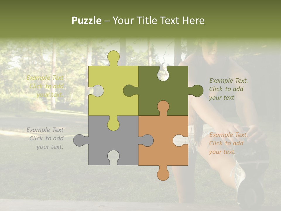 Practice Marathon Female PowerPoint Template