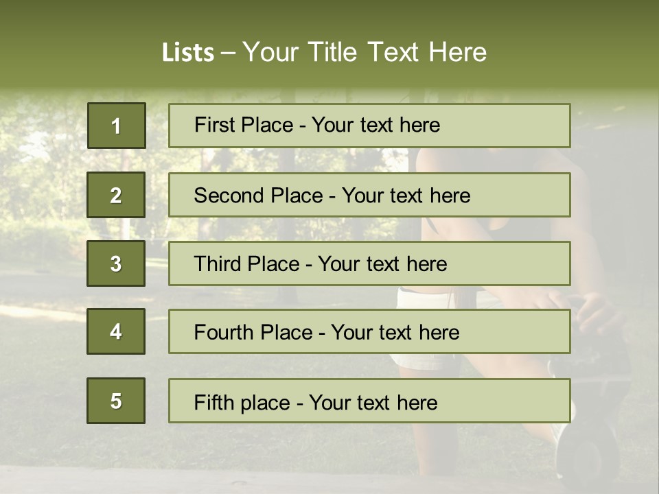 Practice Marathon Female PowerPoint Template