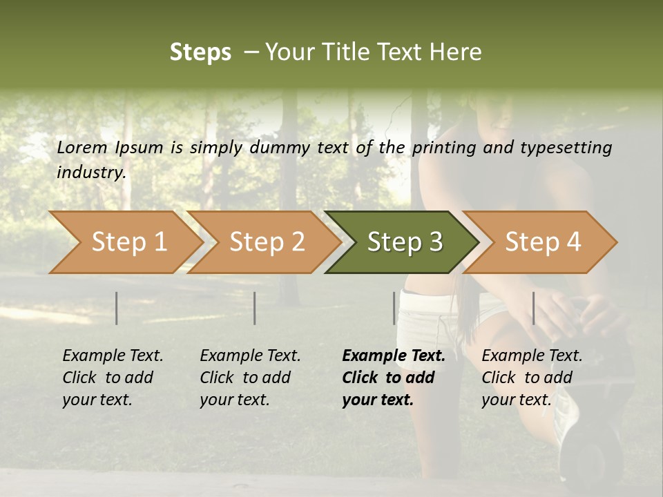 Practice Marathon Female PowerPoint Template