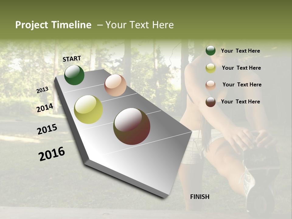 Practice Marathon Female PowerPoint Template