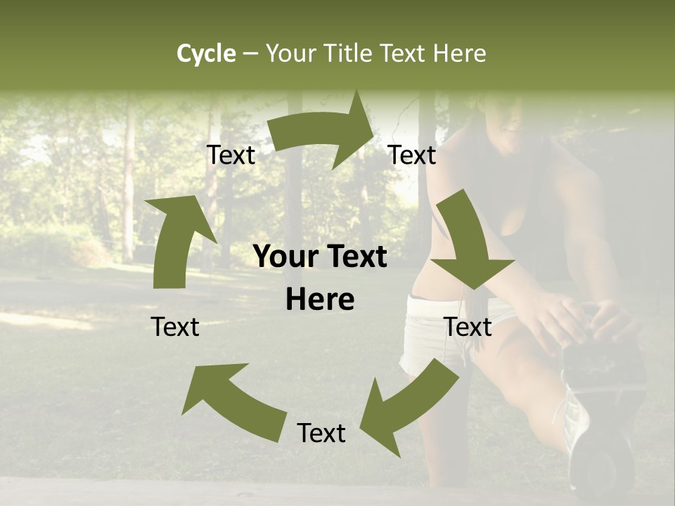 Practice Marathon Female PowerPoint Template