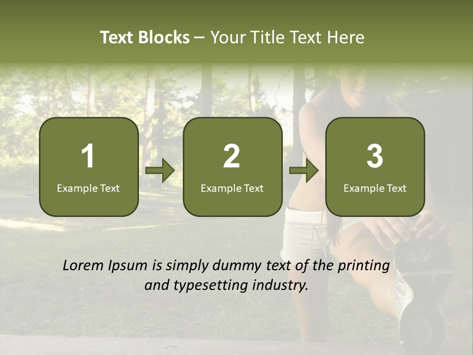 Practice Marathon Female PowerPoint Template