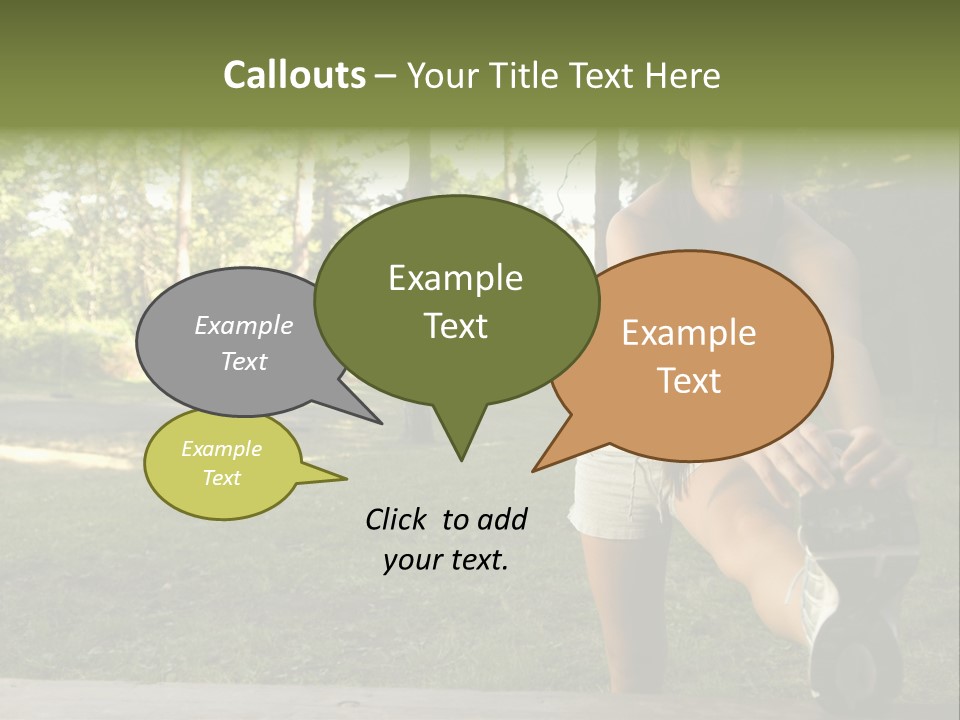 Practice Marathon Female PowerPoint Template