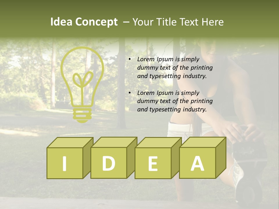 Practice Marathon Female PowerPoint Template