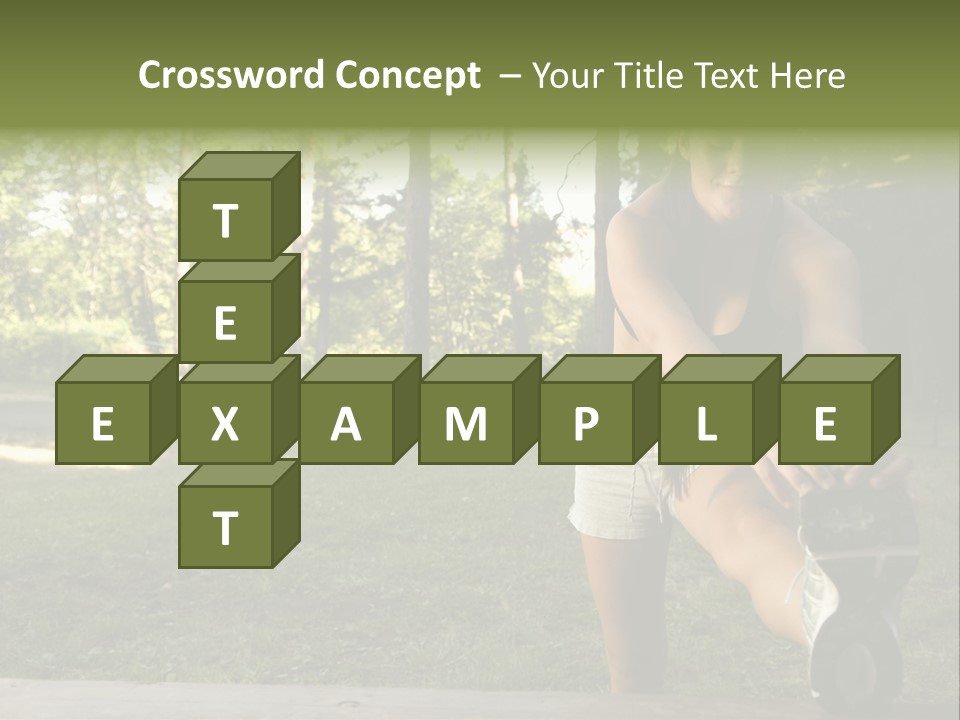 Practice Marathon Female PowerPoint Template