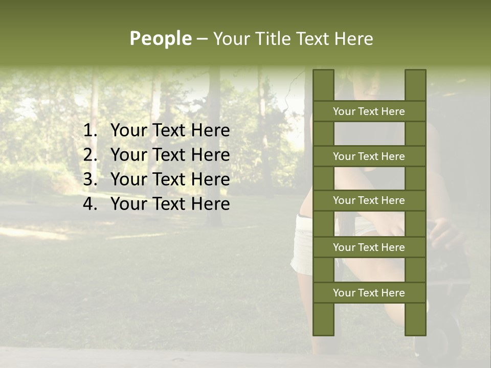 Practice Marathon Female PowerPoint Template