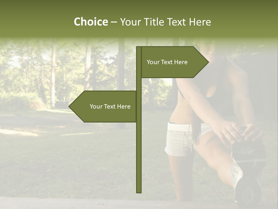 Practice Marathon Female PowerPoint Template