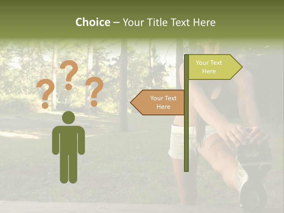 Practice Marathon Female PowerPoint Template