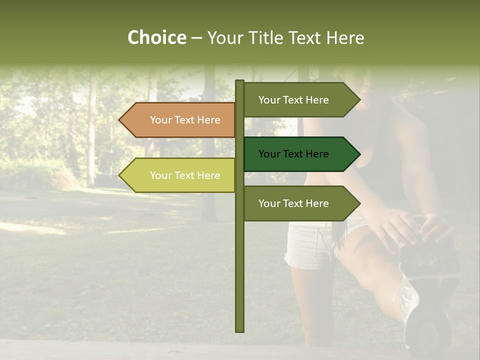 Practice Marathon Female PowerPoint Template