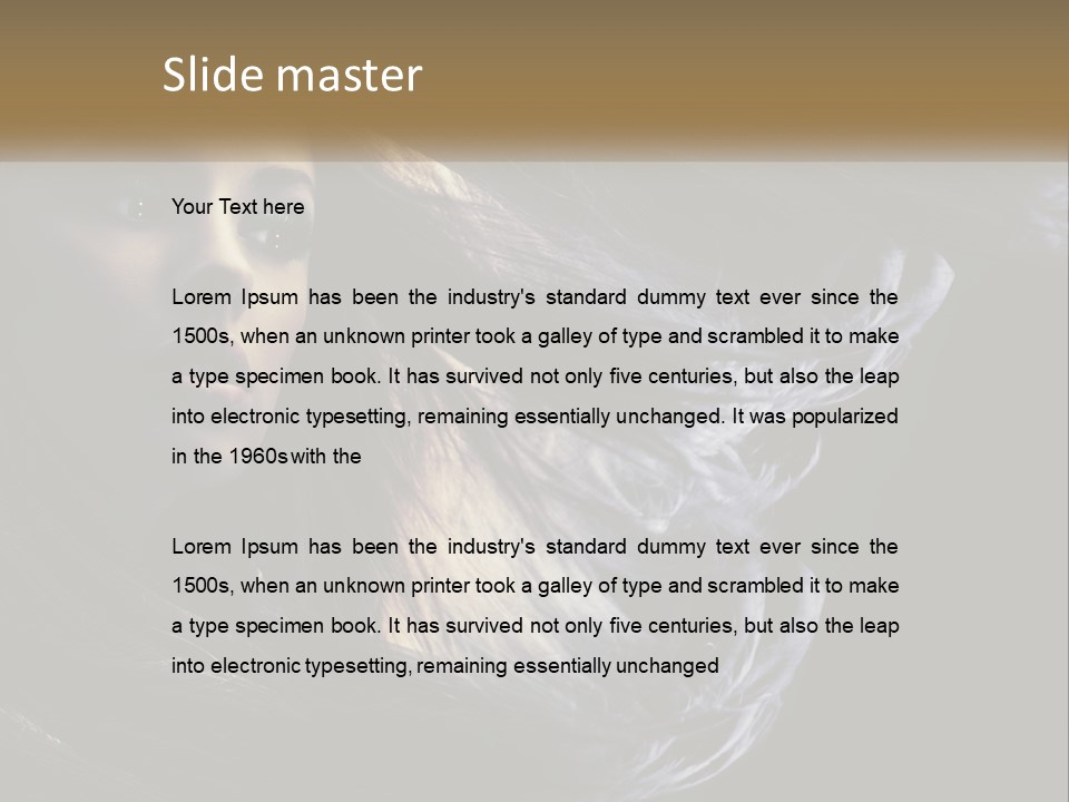 Contrast White Hair PowerPoint Template