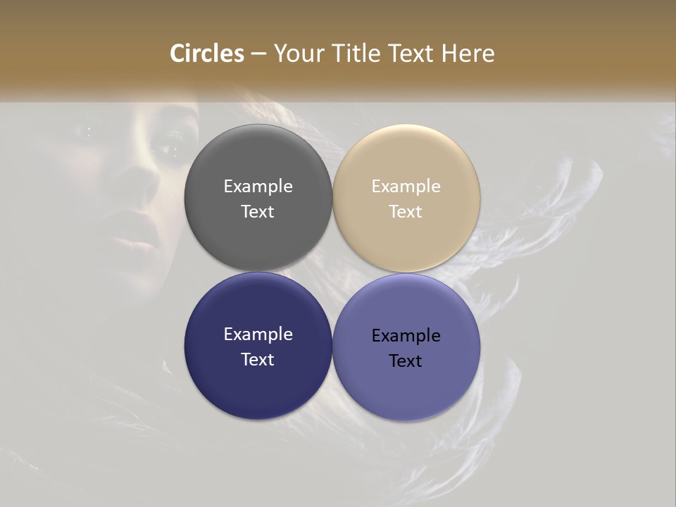 Contrast White Hair PowerPoint Template