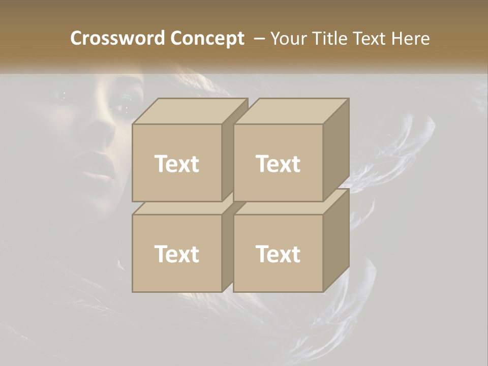 Contrast White Hair PowerPoint Template