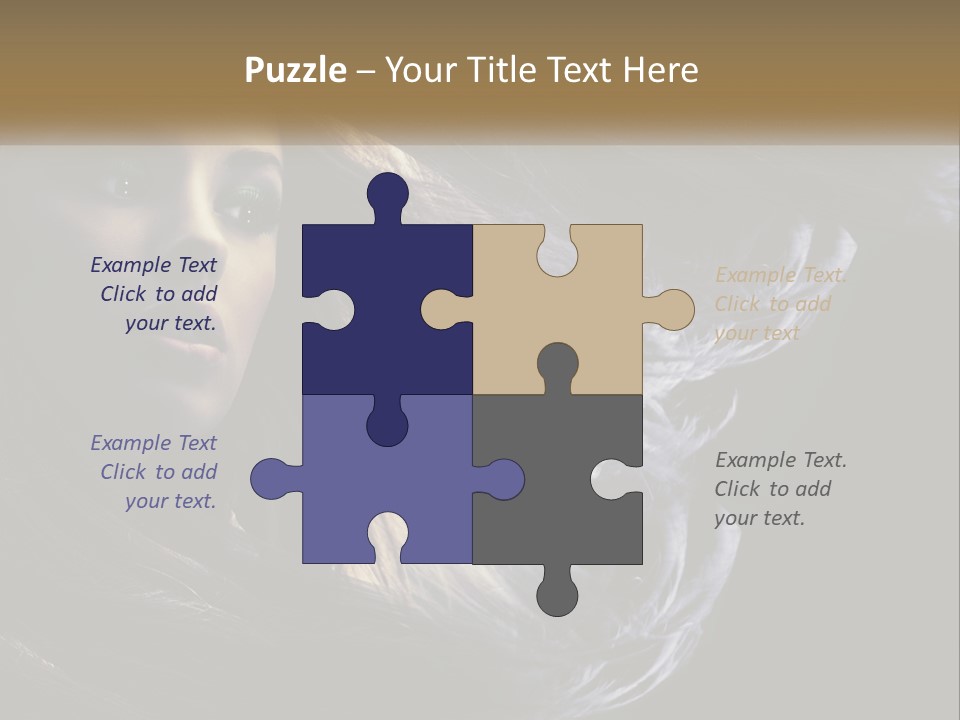 Contrast White Hair PowerPoint Template