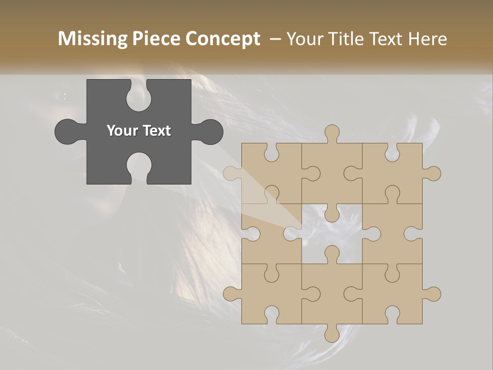 Contrast White Hair PowerPoint Template