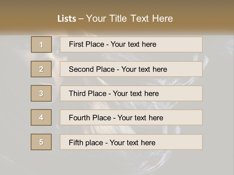 Contrast White Hair PowerPoint Template