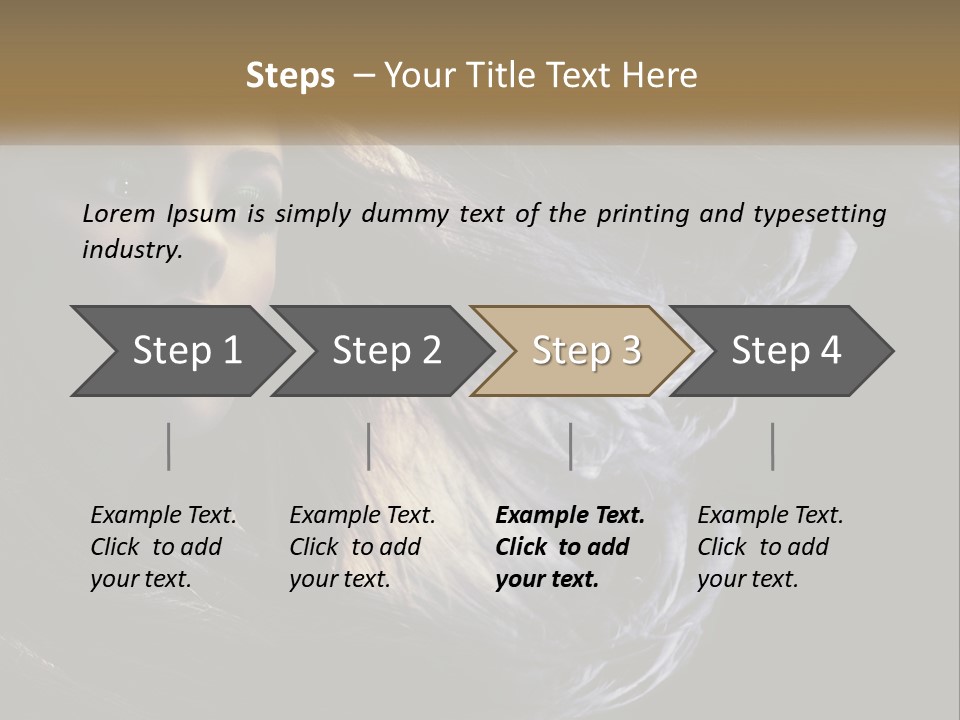 Contrast White Hair PowerPoint Template