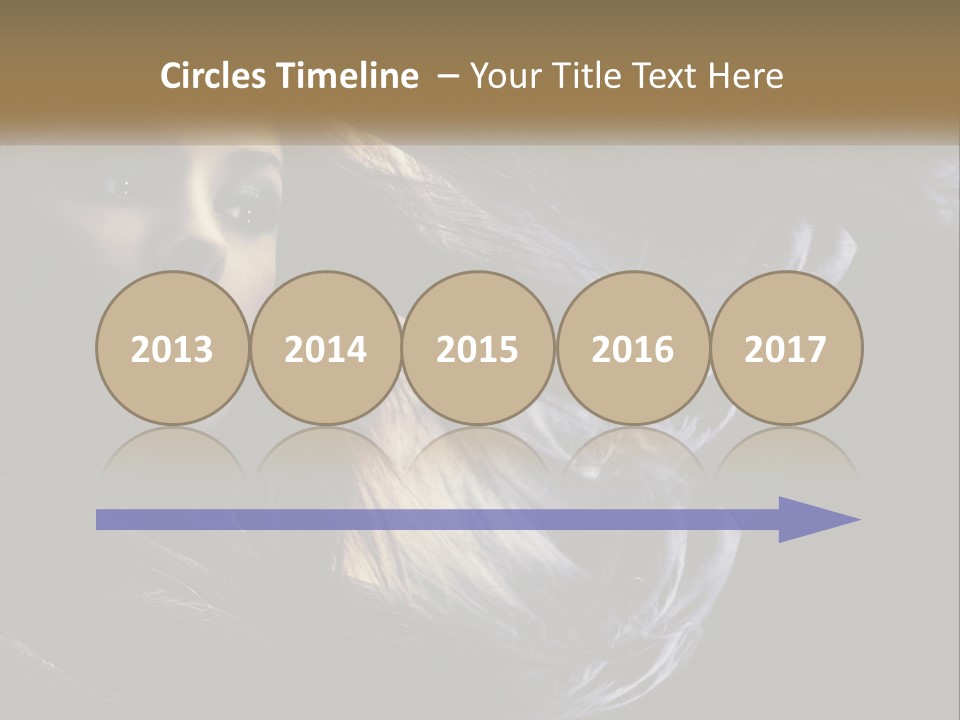 Contrast White Hair PowerPoint Template