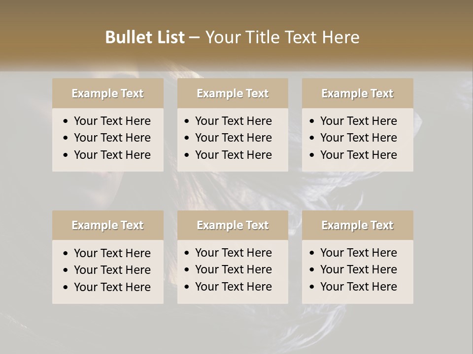 Contrast White Hair PowerPoint Template