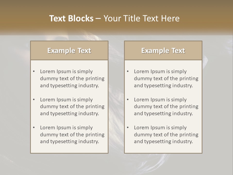 Contrast White Hair PowerPoint Template