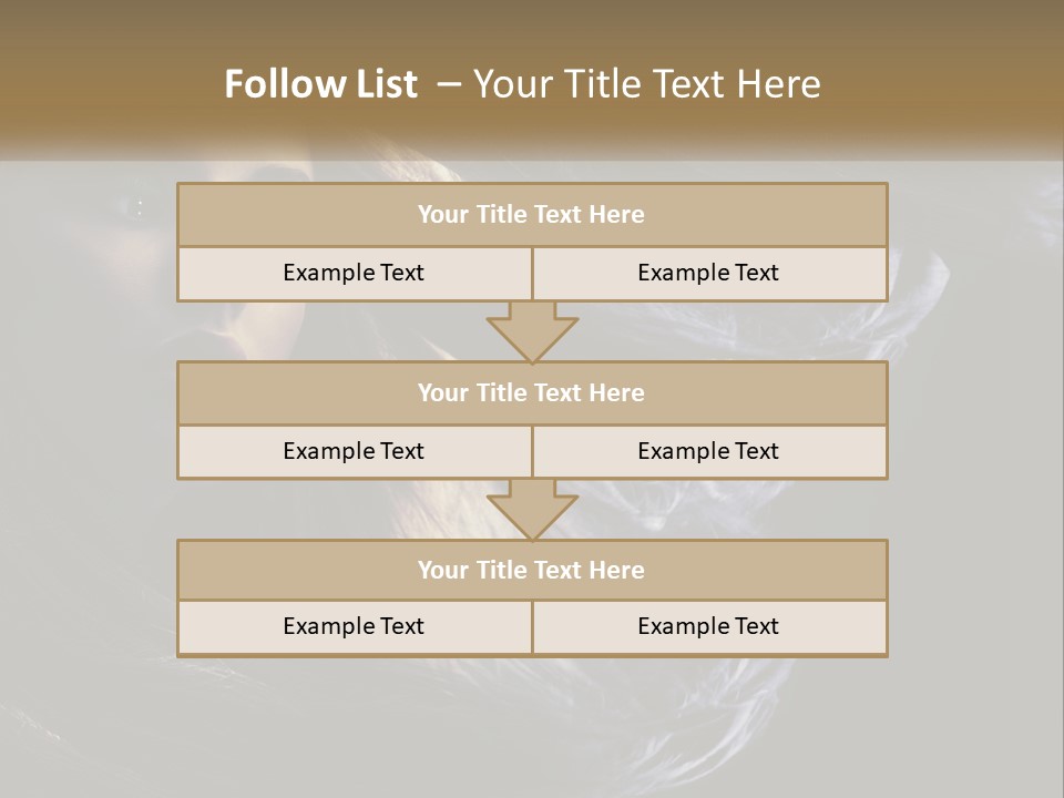 Contrast White Hair PowerPoint Template