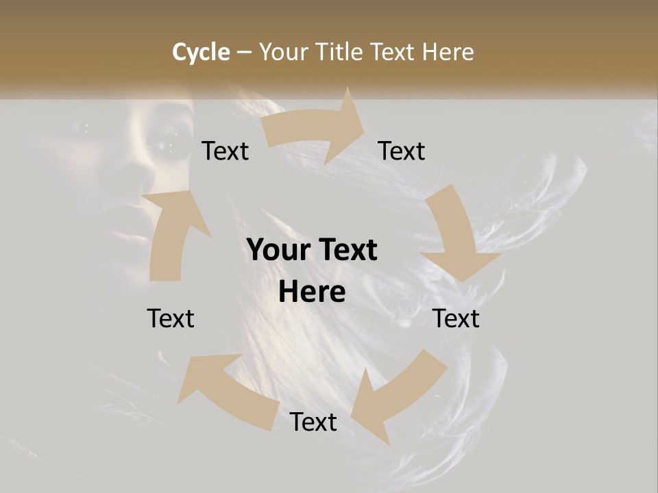 Contrast White Hair PowerPoint Template