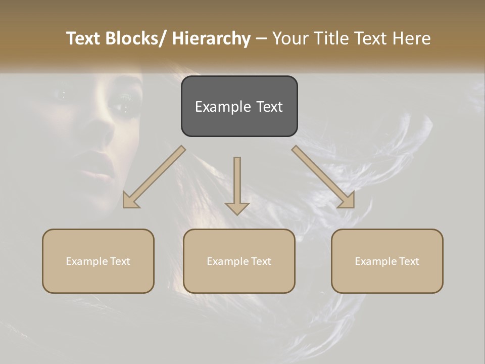 Contrast White Hair PowerPoint Template