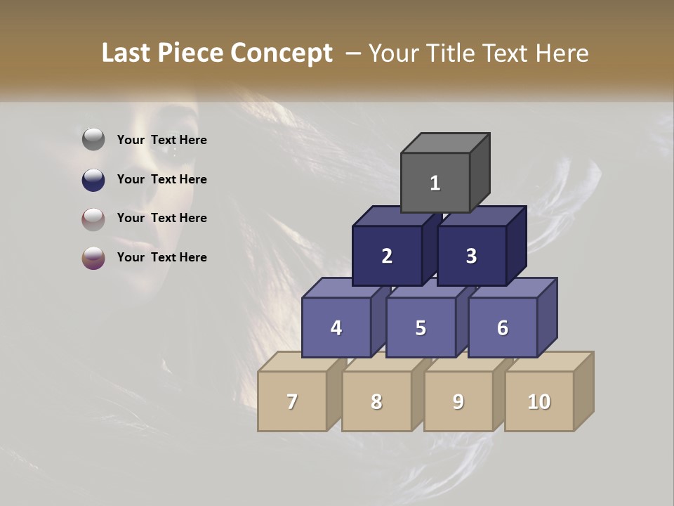 Contrast White Hair PowerPoint Template