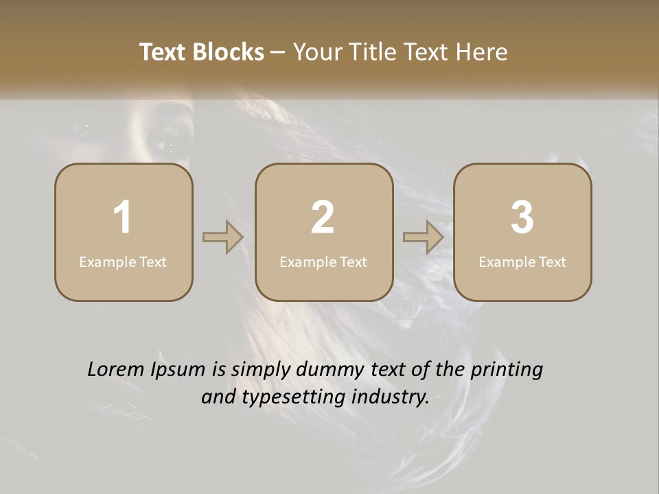 Contrast White Hair PowerPoint Template