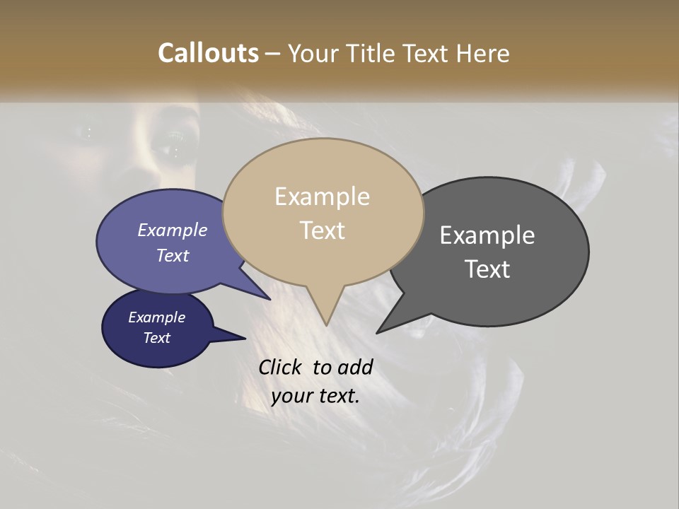 Contrast White Hair PowerPoint Template