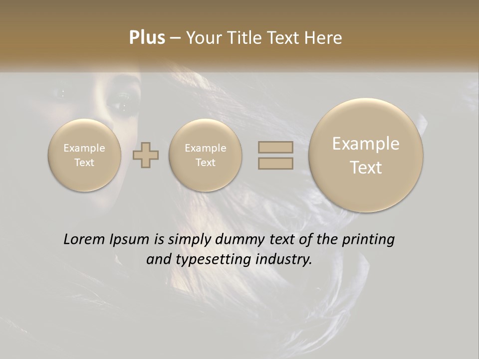 Contrast White Hair PowerPoint Template