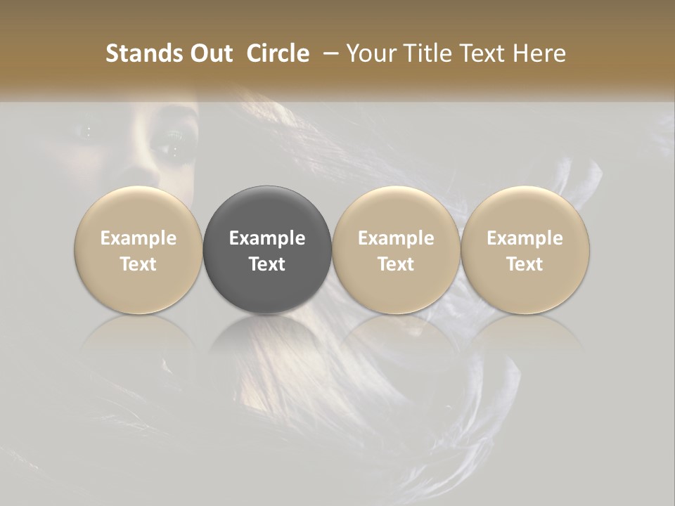 Contrast White Hair PowerPoint Template